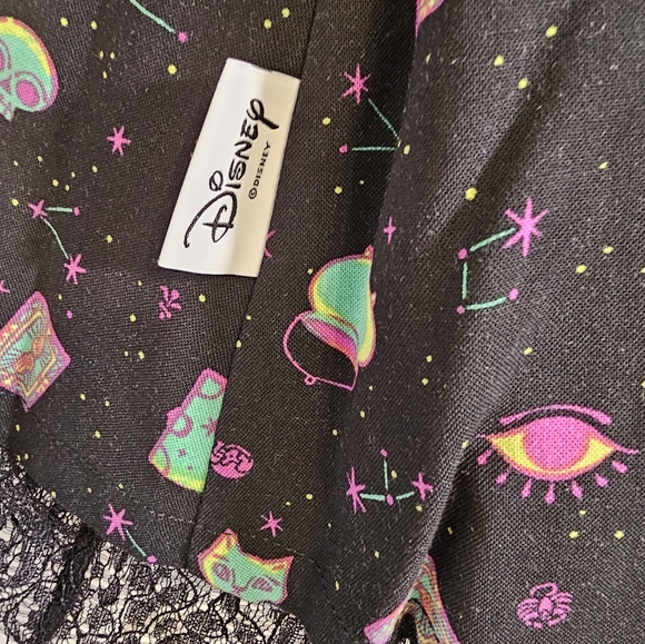 Disney Parks Her Universe Hocus Pocus Pleated Lace Aline Skirt Size Small-Black - Picture 6 of 10